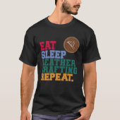 Eat Sleep Leather Crafting Repeat Leather Craftsma Tシャツ (正面)