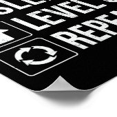 Eat Sleep Level Up Repeat Funny Boys Kids Adult Ga ポスター (角)