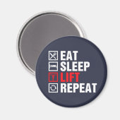 Eat Sleep Lift Repeat マグネット (正面/裏面)