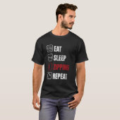 eat sleep loop repeat フライングストリング ラッソ ロープ おもちゃ tシャツ (正面フル)