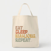 Eat Sleep Mahjong Repeat トートバッグ (正面)