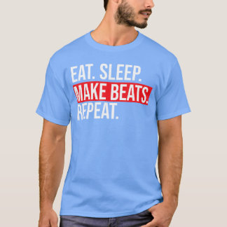 Eat Sleep Make Beats Repeat Music Producer vintage Tシャツ