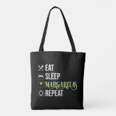 Eat Sleep Margaritas Repeat トートバッグ (裏面)