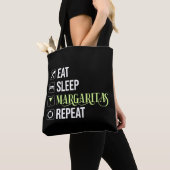Eat Sleep Margaritas Repeat トートバッグ (クローズアップ)