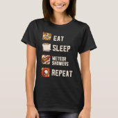 Eat Sleep Meteor Showers Repeat Rock Asteroid Tシャツ (正面)