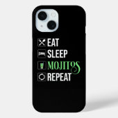 Eat Sleep Mojitos Repeat Case-Mate iPhoneケース (裏面)