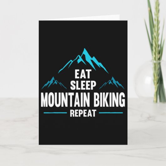 Eat Sleep Mountain Biking Repeat - カード (正面)