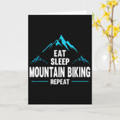 Eat Sleep Mountain Biking Repeat - カード (黄色い花)