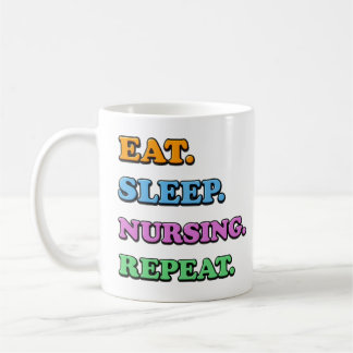 eat sleep nursing reprat コーヒーマグカップ