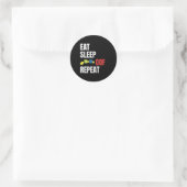 Eat Sleep Oof Repeat Funny Meme Gamers Gift Idea  ラウンドシール (バッグ)