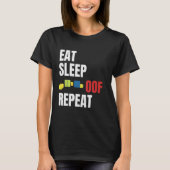 Eat Sleep Oof Repeat Funny Meme Gamers Gift Idea Tシャツ (正面)