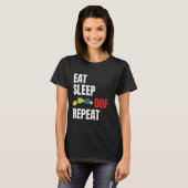 Eat Sleep Oof Repeat Funny Meme Gamers Gift Idea Tシャツ (正面フル)