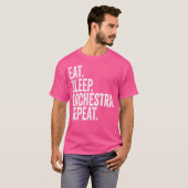 Eat Sleep Orchestra Repeat Funny Orchestra Tシャツ (正面フル)