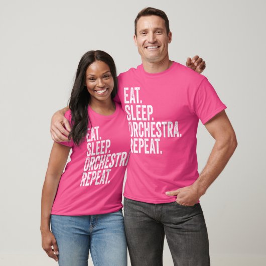 Eat Sleep Orchestra Repeat Funny Orchestra Tシャツ (ユニセックス)