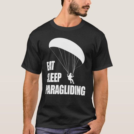Eat Sleep Paragliding Repeat  Men Paraglider Adven Tシャツ (正面)
