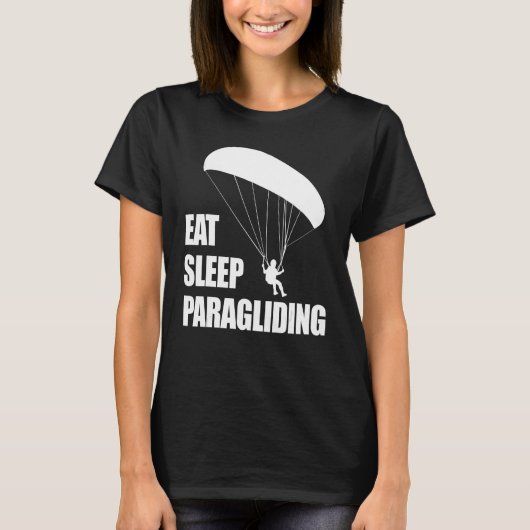 Eat Sleep Paragliding Repeat Men Paraglider Adven Tシャツ (正面)