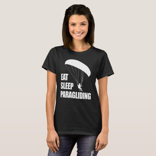 Eat Sleep Paragliding Repeat  Men Paraglider Adven Tシャツ (正面フル)