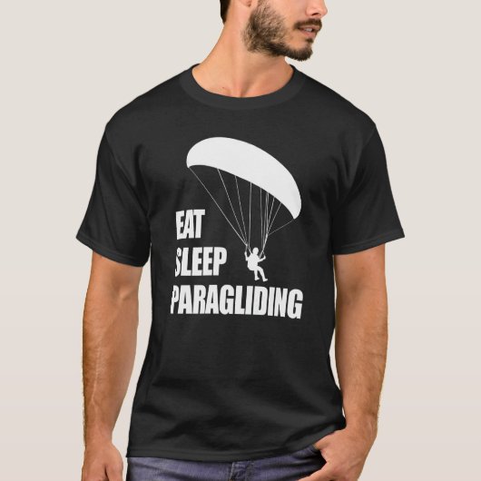 Eat Sleep Paragliding Repeat Men Paraglider Adven Tシャツ (正面)