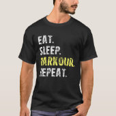 Eat Sleep Parkour Repea Parkour Tシャツ (正面)