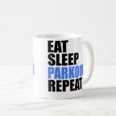 Eat Sleep Parkour Repeat コーヒーマグカップ (正面右)