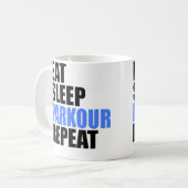 Eat Sleep Parkour Repeat コーヒーマグカップ (正面左)