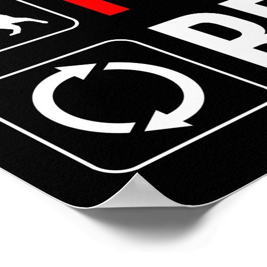 Eat. Sleep. Pet The Cat. Repeat ポスター (角)