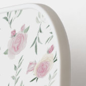 Eat Sleep Pickleball Repeat Floral Girly ピックルボールラケット (左詳細)