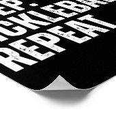 Eat Sleep Pickleball Repeat Funny Player Gift  ポスター (角)