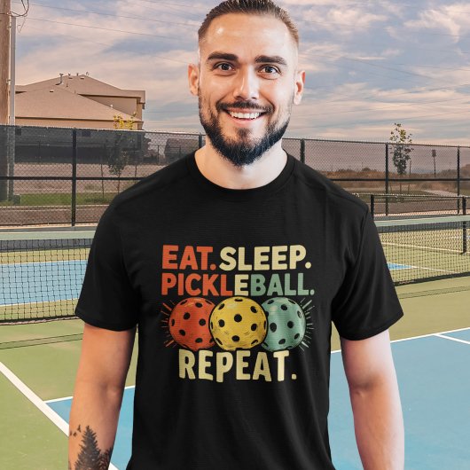 Eat Sleep Pickleball Repeat – Game Day Essential Tシャツ