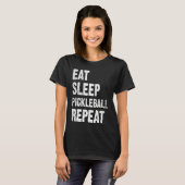 Eat Sleep Pickleball Repeat Retro Vintage  10 Tシャツ (正面フル)