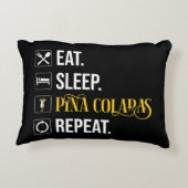 Eat. Sleep. Pina Coladas. Repeat.  アクセントクッション (裏面)