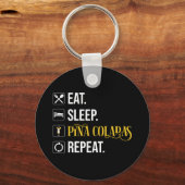 Eat. Sleep. Pina Coladas. Repeat.  キーホルダー (裏面)