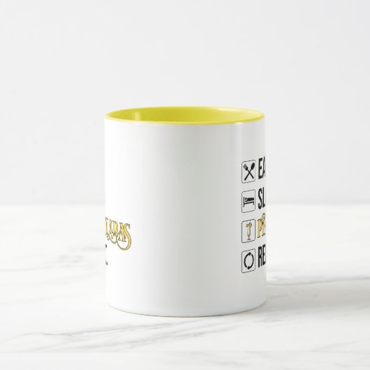 Eat. Sleep. Pina Coladas. Repeat.  マグカップ (中央)