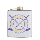 Eat Sleep Play Hockey フラスク (正面)