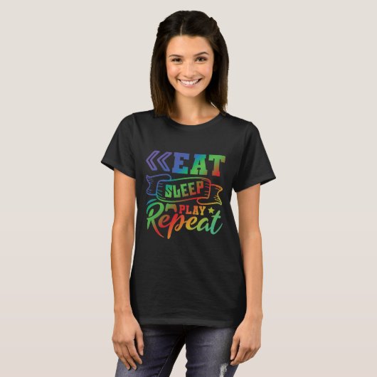 Eat Sleep Play Repeat Tシャツ (正面フル)