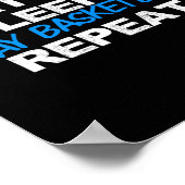 Eat Sleep Play Sketll Repeat  ポスター (角)