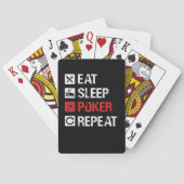Eat sleep poker repeat 文字アート トランプ (裏面)