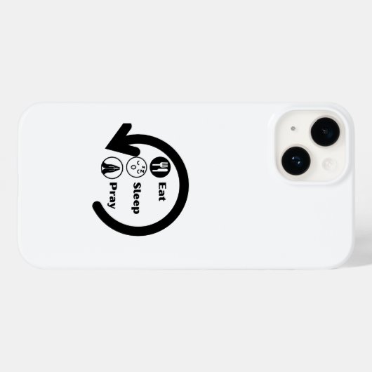 eat sleep pray repeat Case-Mate iPhoneケース (裏面 (横))