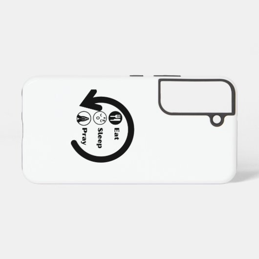 eat sleep pray repeat samsung galaxyケース (裏面横)
