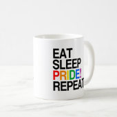 Eat Sleep Pride Repeat コーヒーマグカップ (正面右)