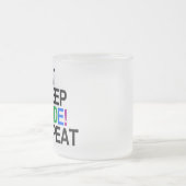 Eat Sleep Pride Repeat フロストグラスマグカップ (中央)