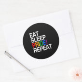 Eat Sleep Pride Repeat ラウンドシール (封筒)