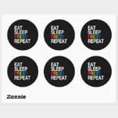 Eat Sleep Pride Repeat ラウンドシール (シート)