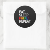 Eat Sleep Pride Repeat ラウンドシール (バッグ)