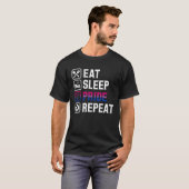 Eat Sleep Pride Repeat Bisexual Pride Flag Month P Tシャツ (正面フル)
