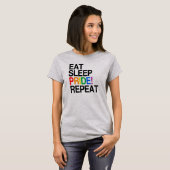 Eat Sleep Pride Repeat Tシャツ (正面フル)