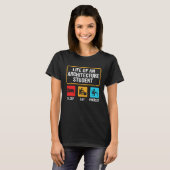 Eat Sleep Project 建築学生の生活 Tシャツ (正面フル)