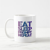 Eat, Sleep, PROMPT, Repeat - ESPRT1 コーヒーマグカップ (左)