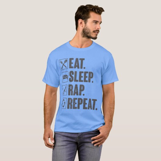 Eat Sleep Rap R Tシャツ (正面フル)