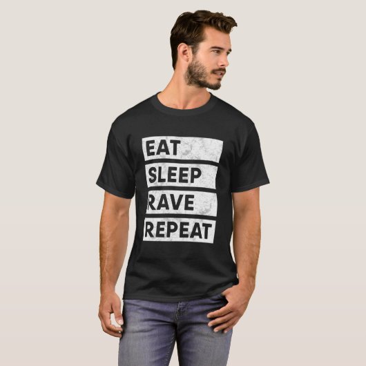 Eat Sleep Rave Repeat Edm Tシャツ (正面フル)
